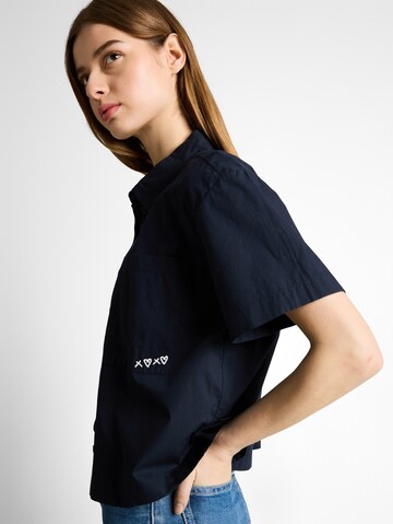 TOM TAILOR DENIM Blouse in Blauw