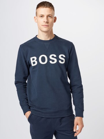 BOSS Orange Regular Fit Collegepaita 'Weefast' värissä sininen: edessä