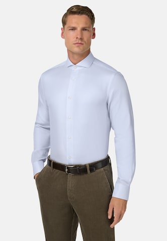 Boggi Milano Regular Fit Hemd in Blau: Vorderseite