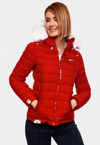 MARIKOO Winter Jacket 'Nasriin' in Red: front