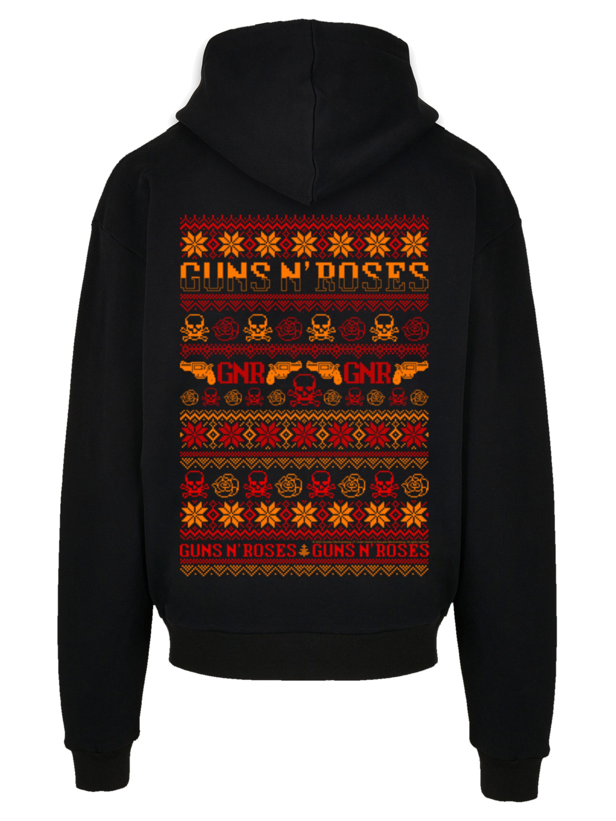 Sweat-shirt 'Guns And Roses Weihnachten Christmas' F4NT4STIC en noir