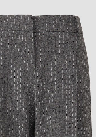 Wide Leg Pantalon à pince s.Oliver BLACK LABEL en gris