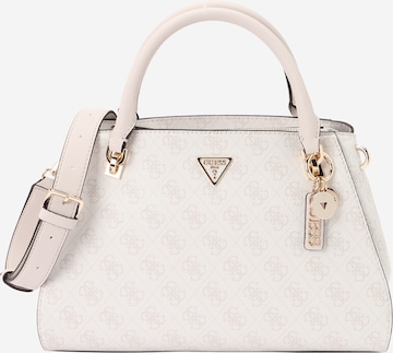 GUESS Käsilaukku 'NOELLE II LUXURY SATCHEL' värissä valkoinen: etupuoli