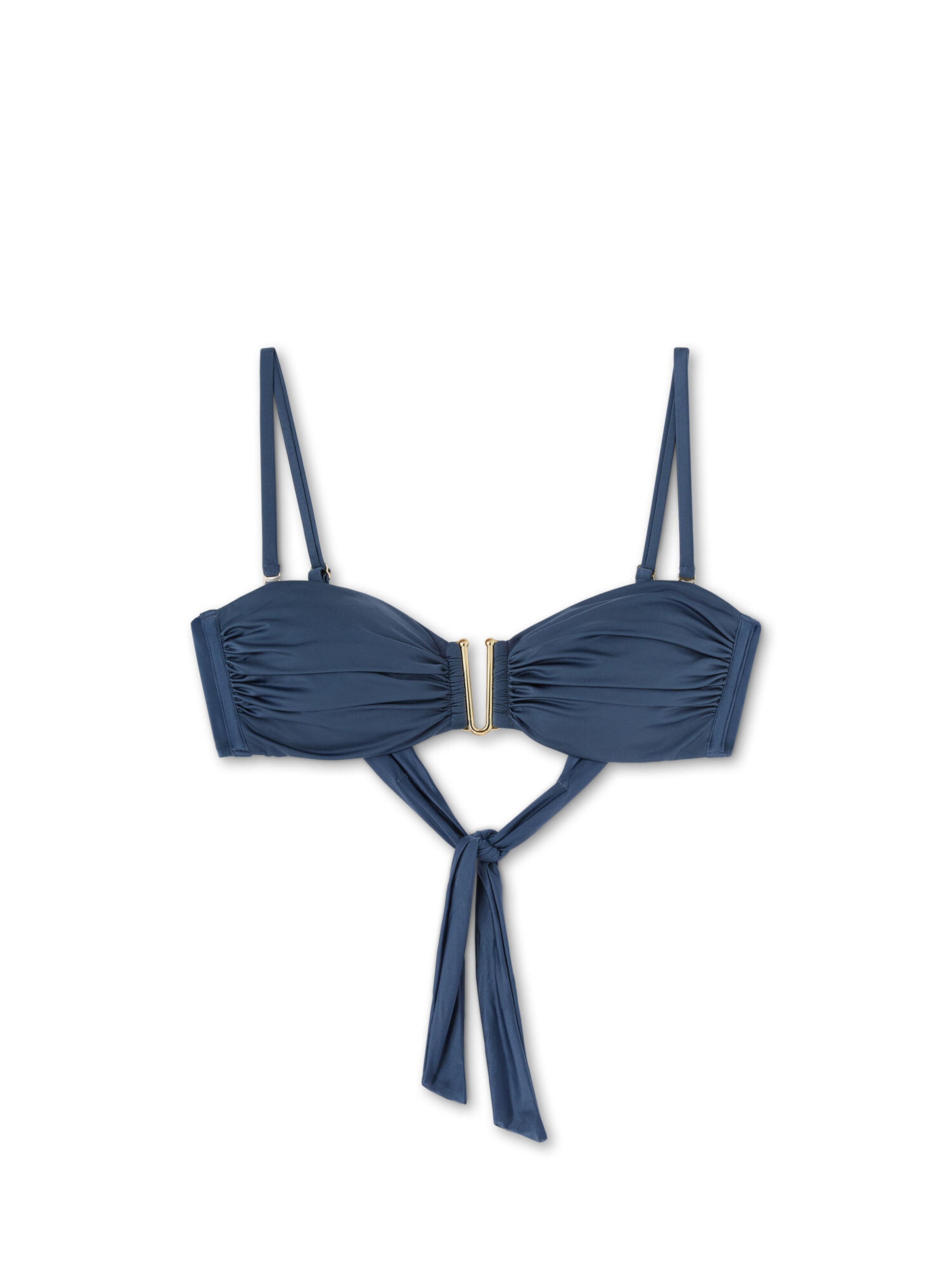 CALZEDONIA Bikini Top 'SHINY SATIN' in 70-80 in Dark blue, Item view