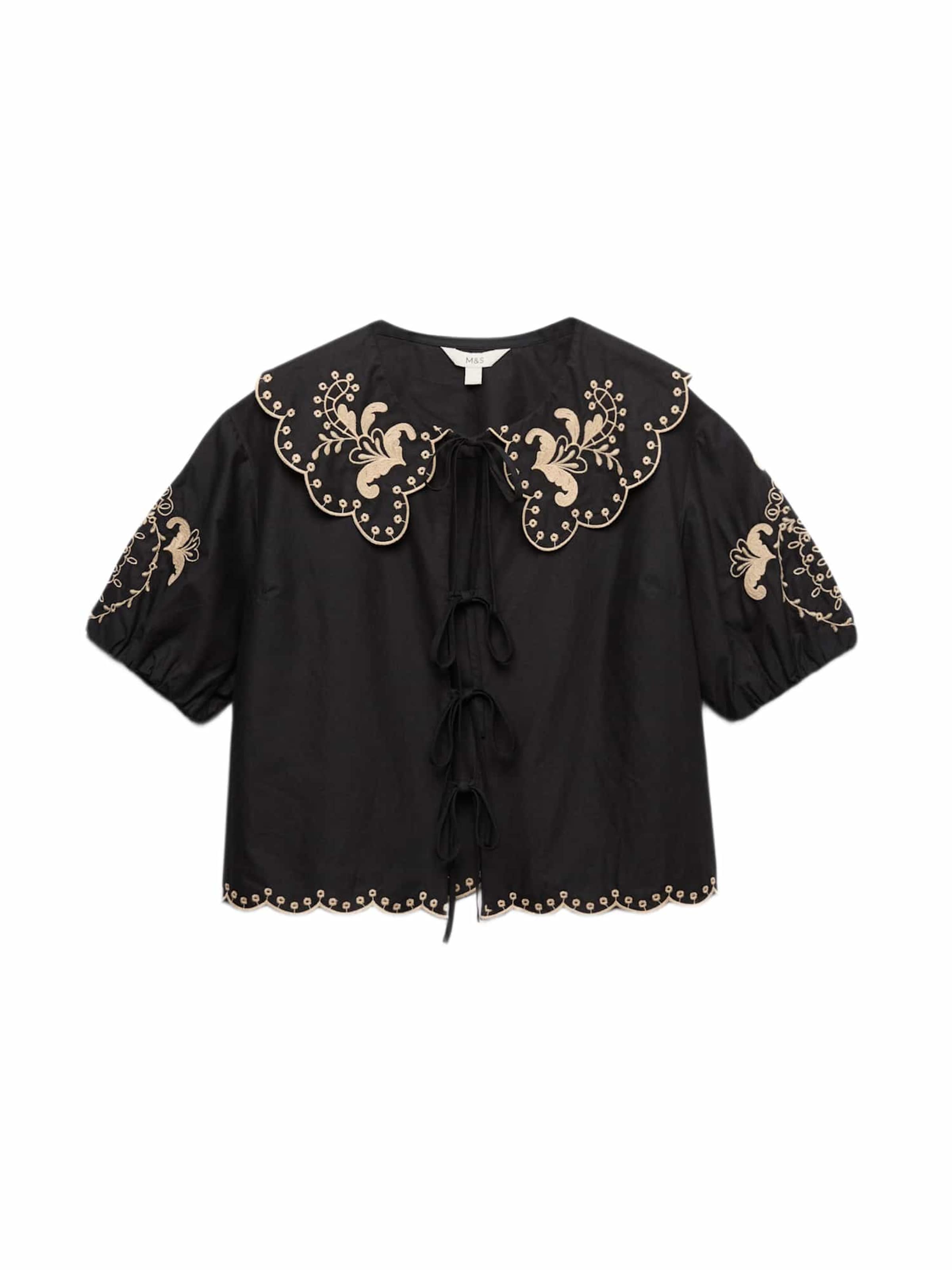 Marks & Spencer Bluse in Schwarz: Vorderseite