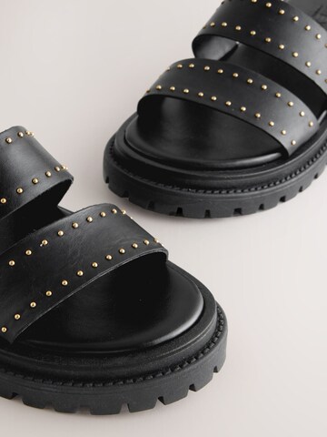 Next Сандали с каишка 'Forever Comfort®' в черно