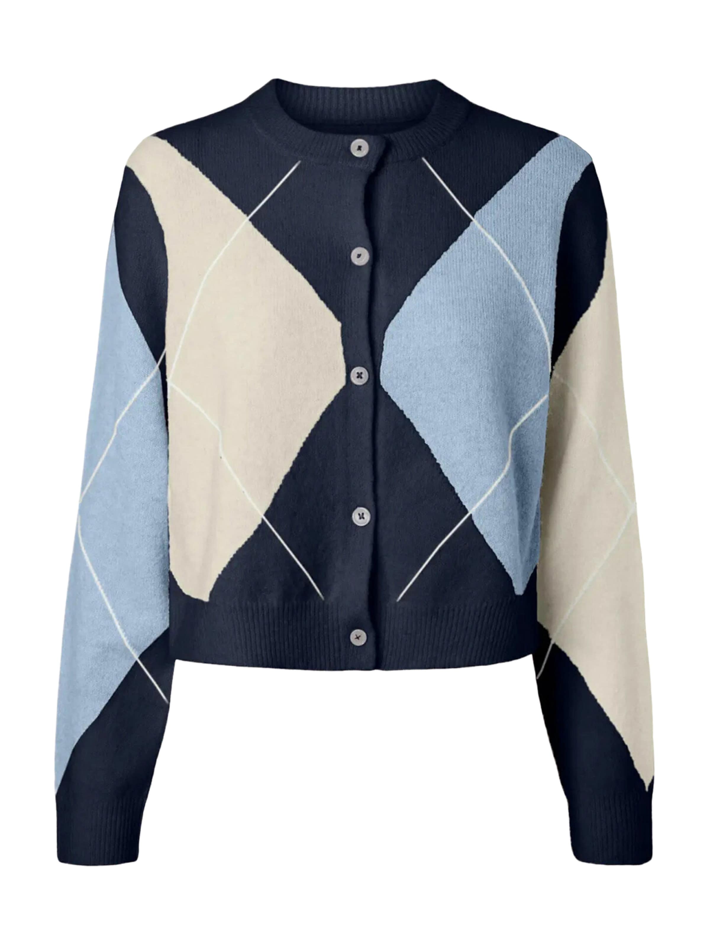 PIECES Knit Cardigan 'PCSALLY' in Blue: front