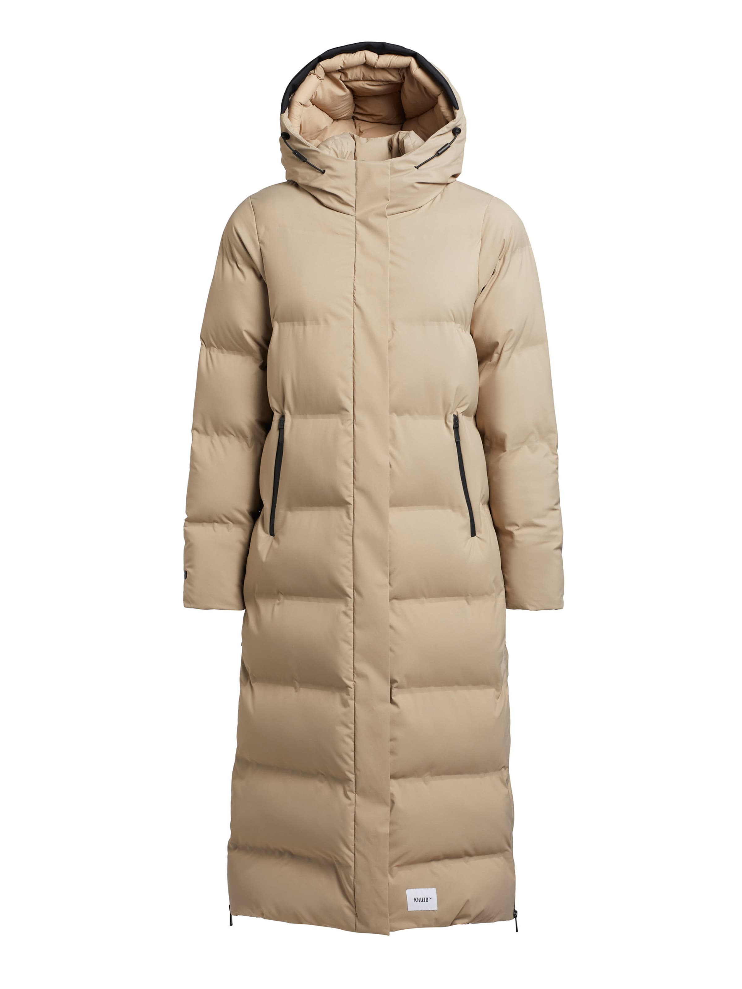 khujo Pitkä talvitakki värissä beige: etupuoli