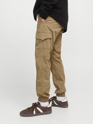 JACK & JONES Slimfit Bojówki 'JJIPaul JJFlake' w kolorze brązowy