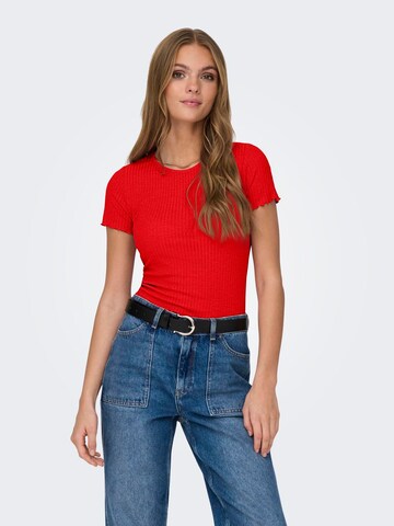 ONLY Μπλουζάκι 'Emma' σε κόκκινο: μπροστά