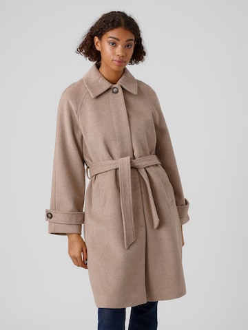 VERO MODA Between-Seasons Coat 'Rosemary' in Brown: front