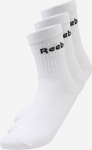 Chaussettes de sport Reebok en blanc : devant