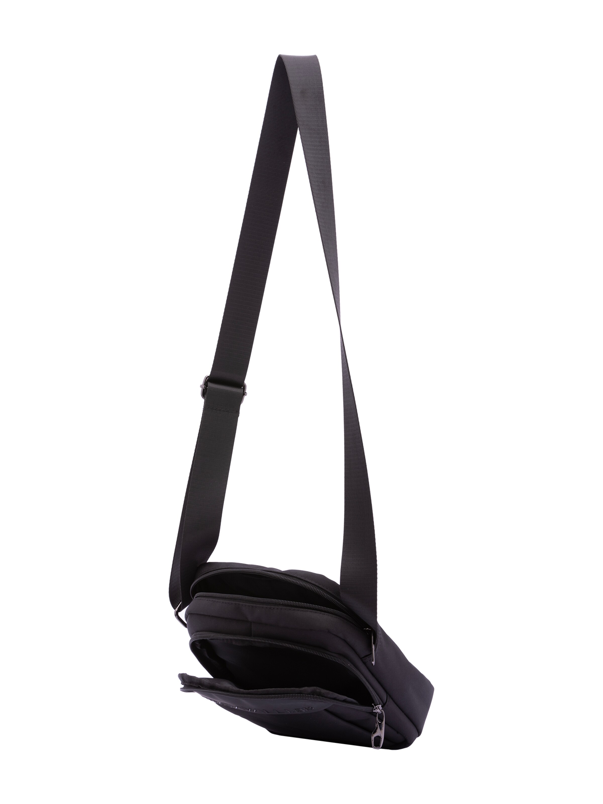 Borsa a tracolla 'Borsa a Tracolla B Cavalli Poliestere Zip Tasche Multiple 25x20x10 cm' di B. Cavalli in nero
