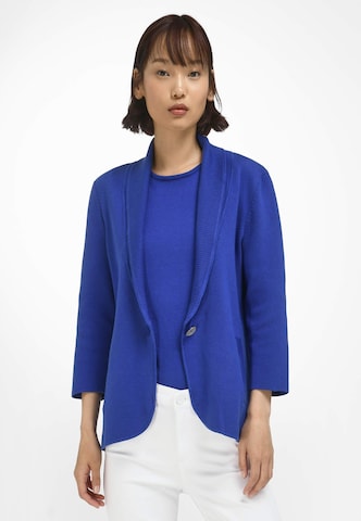 Peter Hahn Knit Cardigan in Blue: front