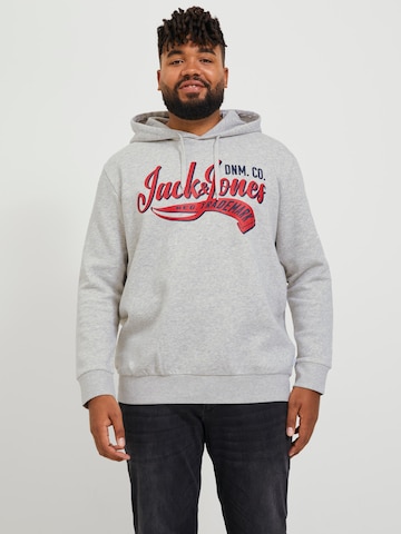 Sweat-shirt Jack & Jones Plus en gris : devant