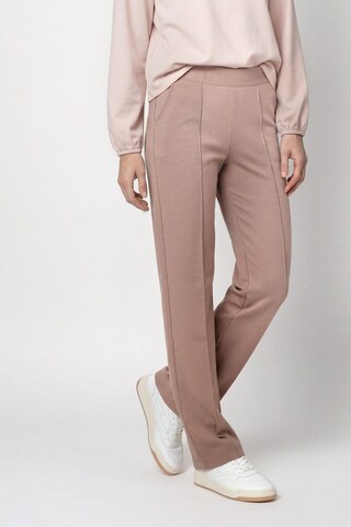 monari Regular Pleated Pants in Beige: front
