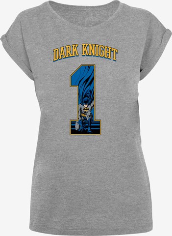 F4NT4STIC Shirt 'DC Comics Batman Football Dark Knight' in Grijs: voorkant