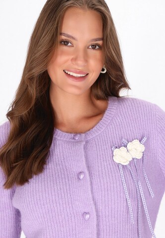 MYMO Knit cardigan in Purple