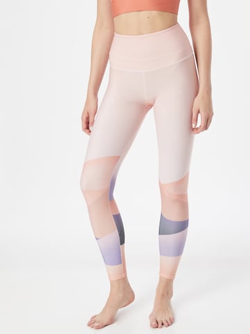 Skinny Pantaloni sport de la Onzie pe roz: față