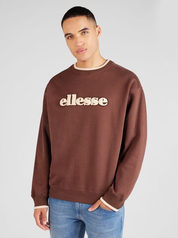 Sweat-shirt 'Regno' ELLESSE en marron : devant