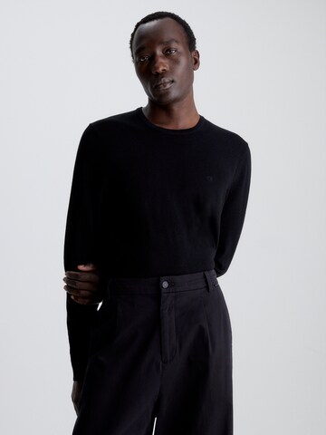 melns Calvin Klein Džemperis: no priekšpuses