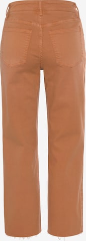 LASCANA Wide Leg Jeans i brun