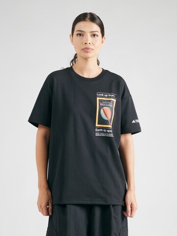 ADIDAS TERREX Performance Shirt 'National Geographic' in Black: front