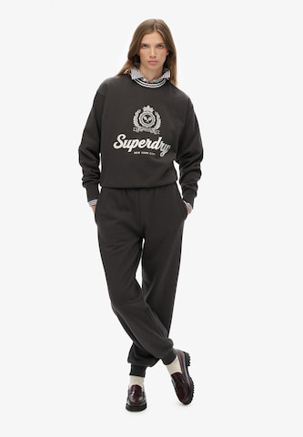 Superdry Tapered Broek 'Country Club' in Zwart