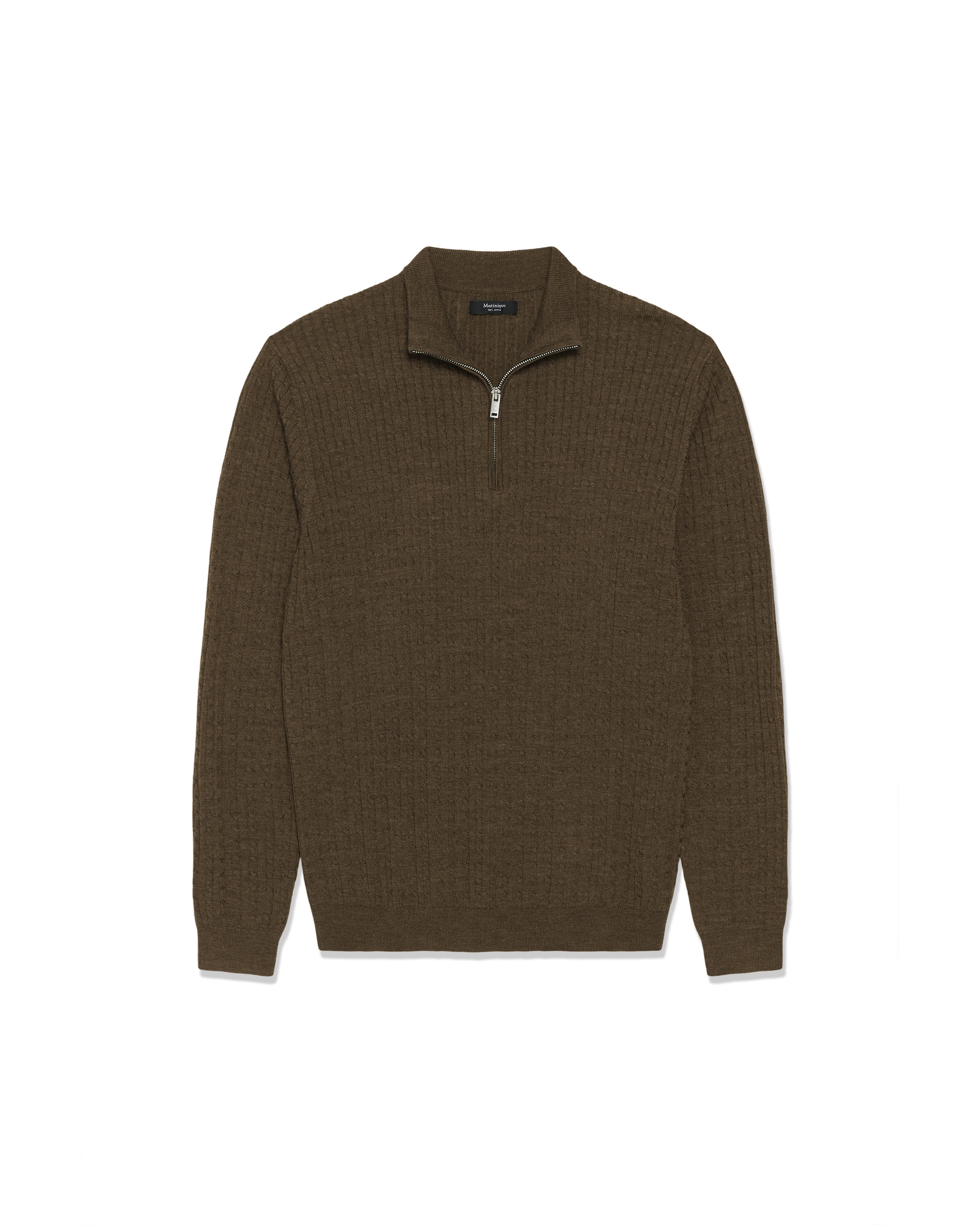 Matinique Pullover 'MAmason' in Braun: Vorderseite
