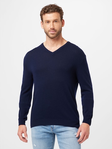 UNITED COLORS OF BENETTON Regularny krój Sweter w kolorze niebieski: przód
