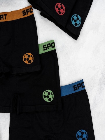 LOREZA - Calzoncillo 'Jungen Boxershorts Fussball' en negro