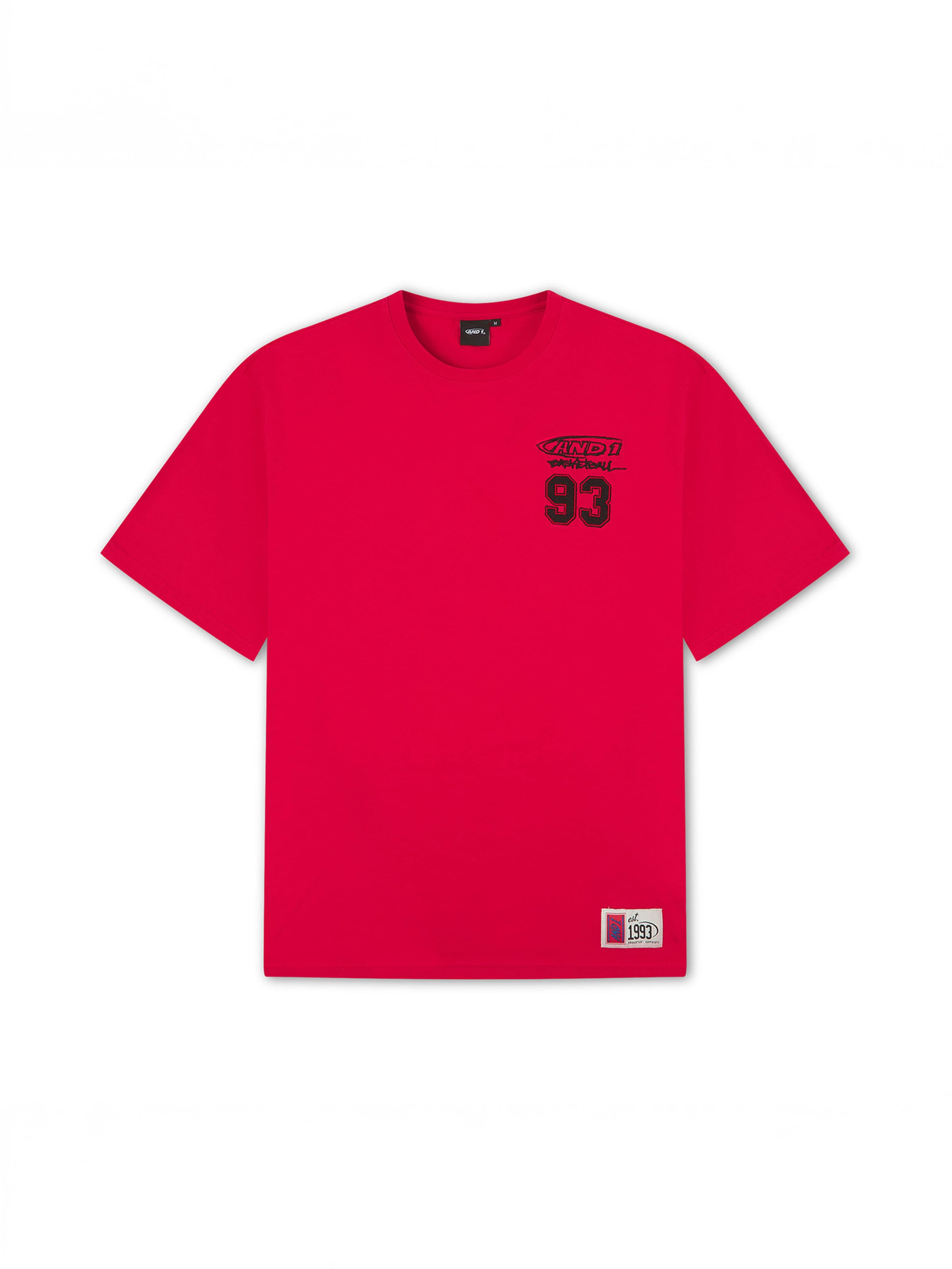 AND1 T-Shirt 'Core 93' in Rot: Vorderseite