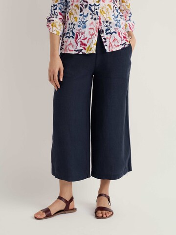 Seasalt Cornwall Wide leg Broek 'Merrivale' in Blauw: voorkant