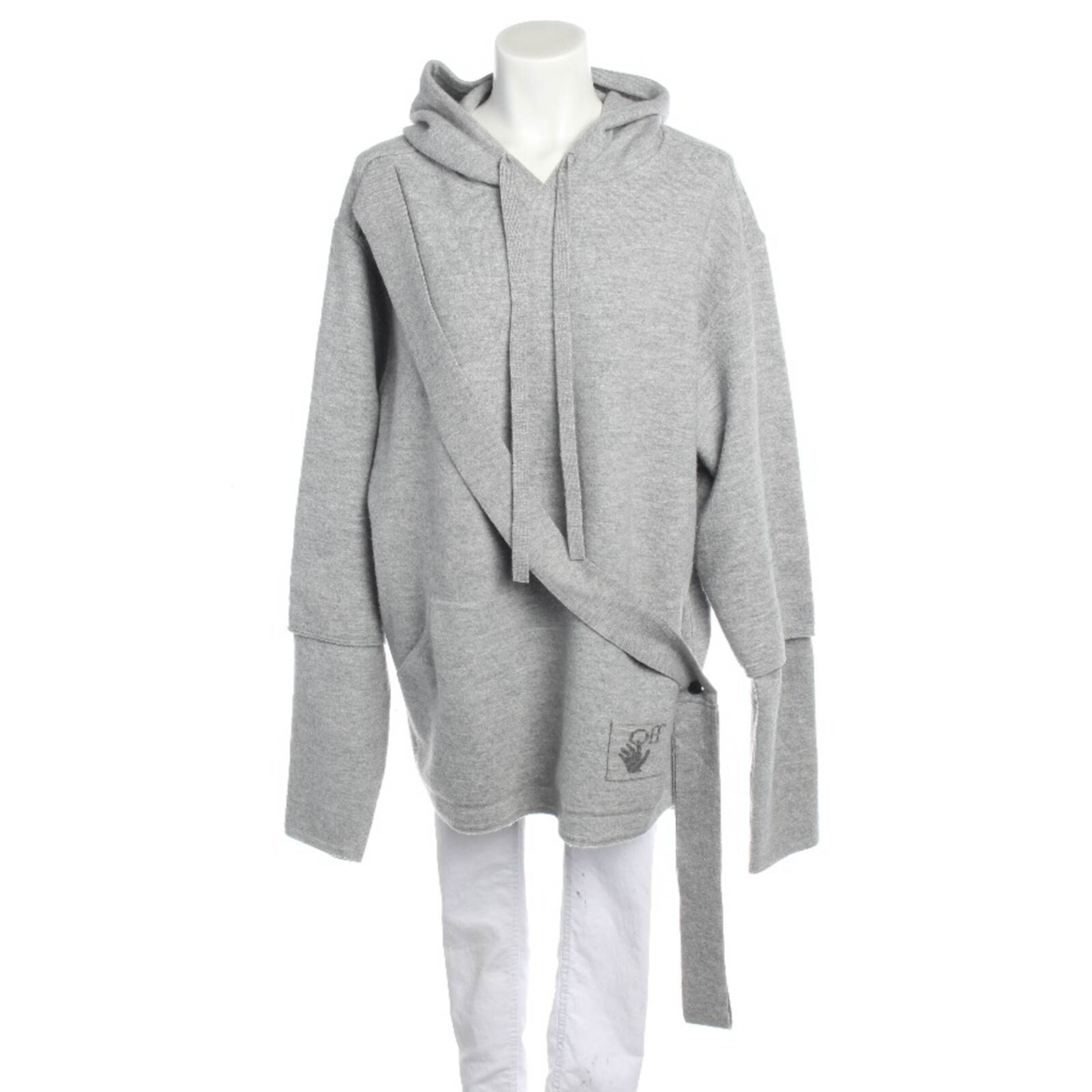Off-White Pullover / Strickjacke S in Grau: Vorderseite
