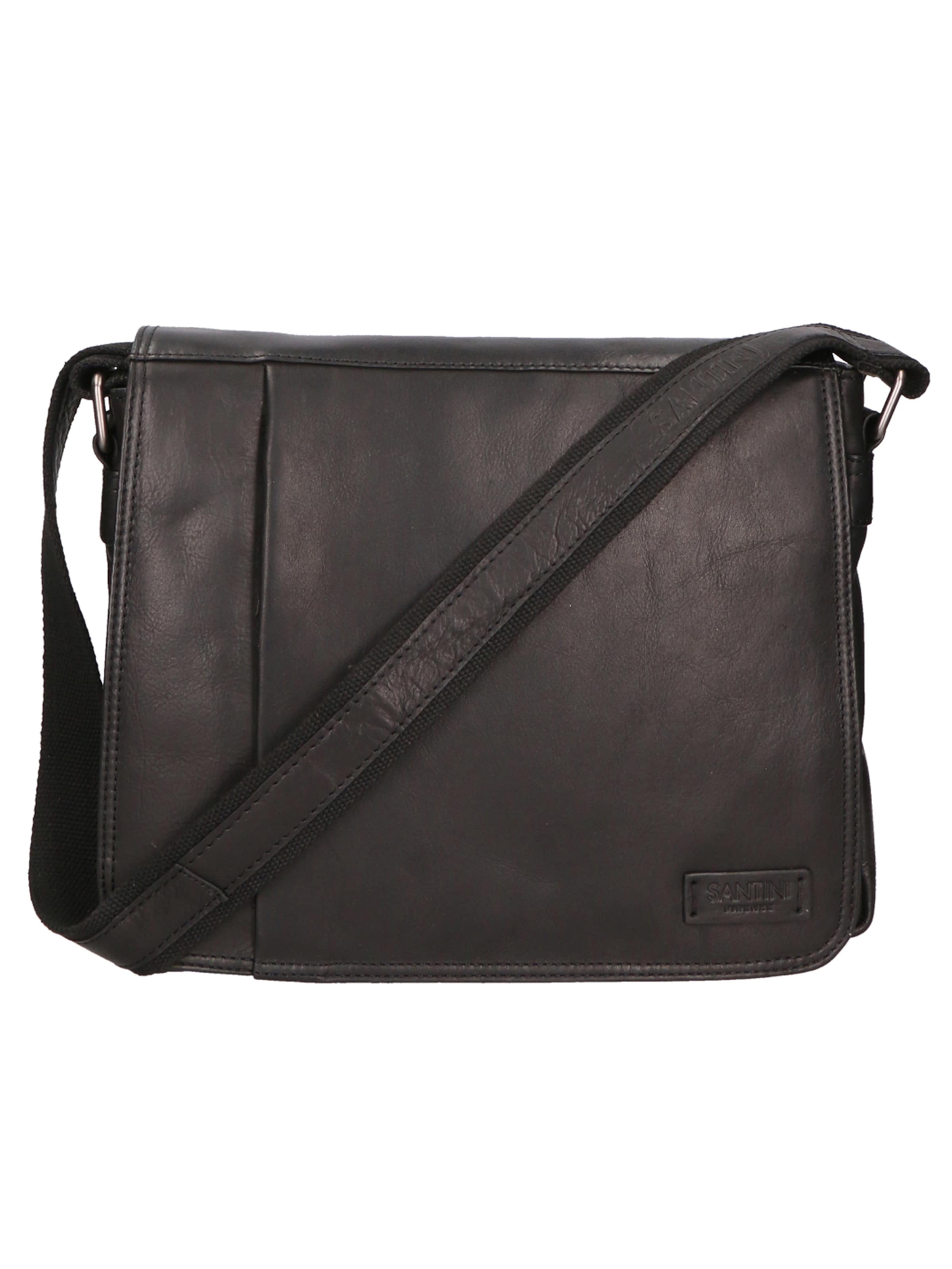 Borsa a tracolla di Santini Firenze in nero: frontale