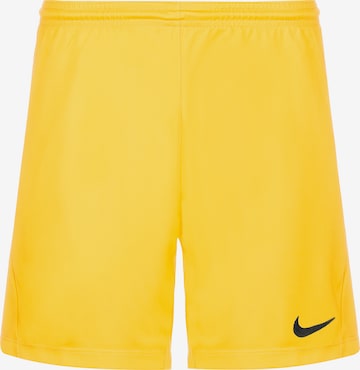 NIKE Workout Pants 'Park III' in Yellow: front