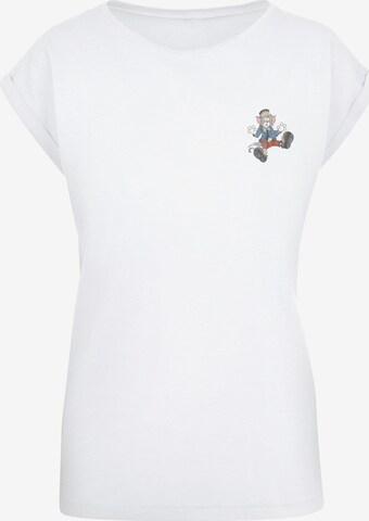 ABSOLUTE CULT Shirt 'Tom and Jerry - Frankenstein Tom' in White: front