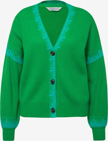 Studio Untold Knit Cardigan in Green: front