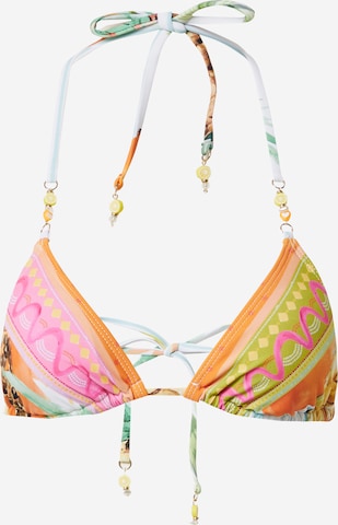 River Island Triangle Bikini top in Yellow: front