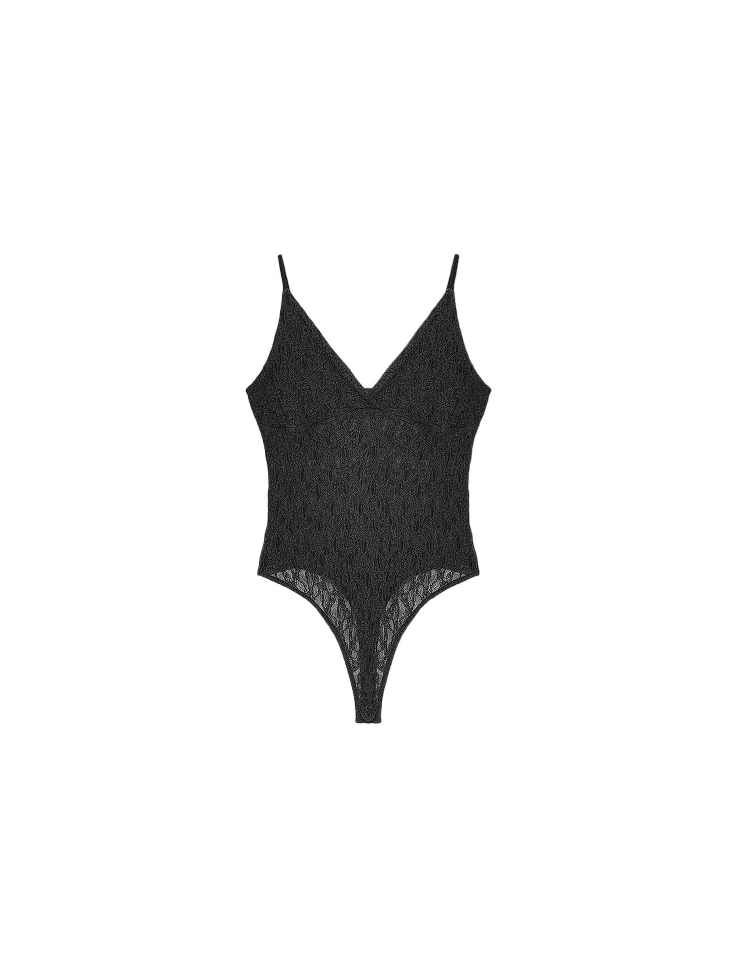 Dilvin Bodysuit 'Blusen' in Black: front