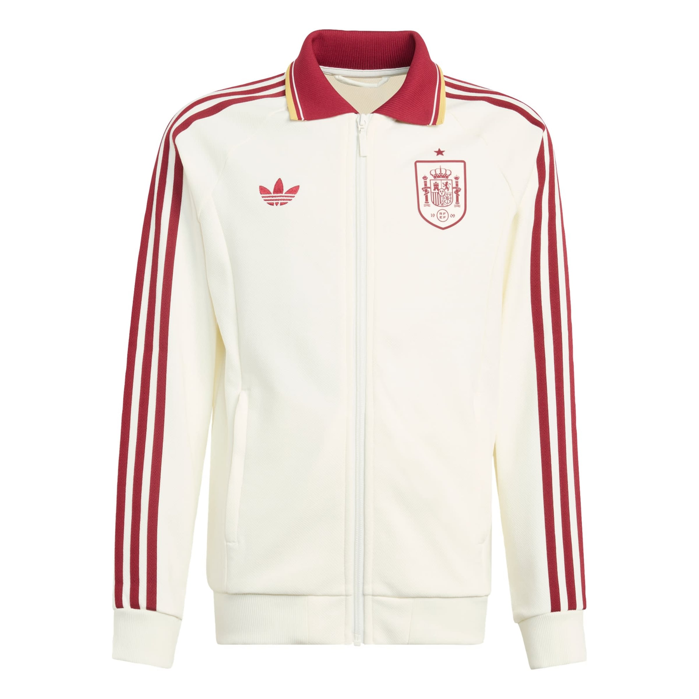 ADIDAS PERFORMANCE Sportsweatjacke 'Spain Away Anthem Jacket' in Weiß: Vorderseite