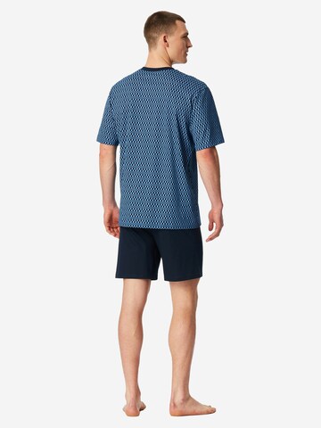 SCHIESSER Pyjama kort 'Comfort Nightwear' in Blauw