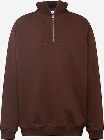 Sweat-shirt WEEKDAY en marron : devant