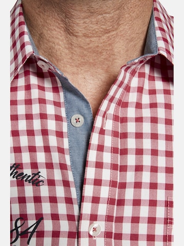 Jan Vanderstorm Comfort fit Button Up Shirt ' Kjettil ' in Red