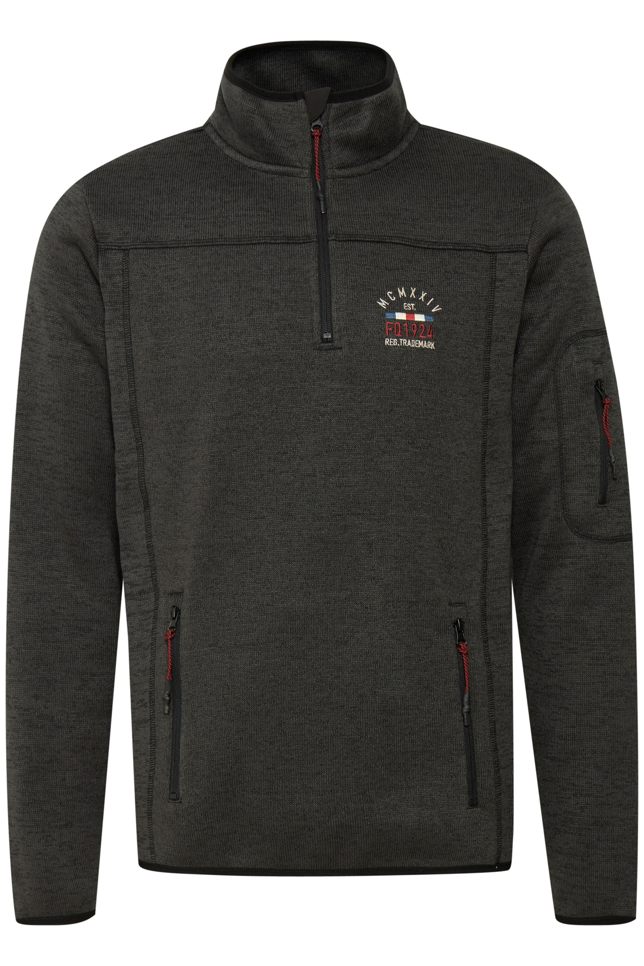 FQ1924 Pullover 'BIRK' in Grau: Vorderseite