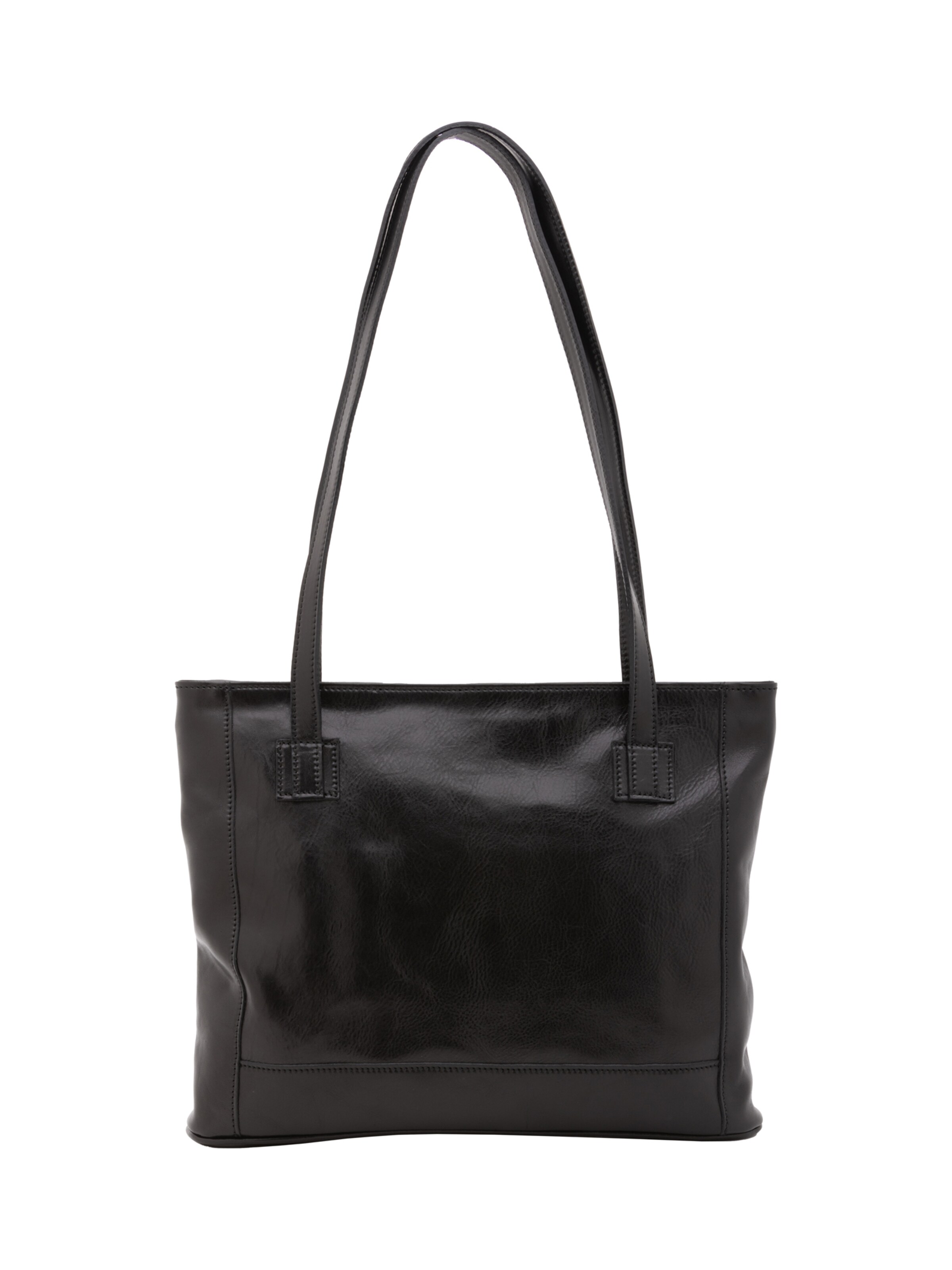 Borsa a spalla 'Borsa a Spalla Donna Cressa Vera Pelle Vacchetta - Chiusura Zip' di I Fratelli in nero: frontale