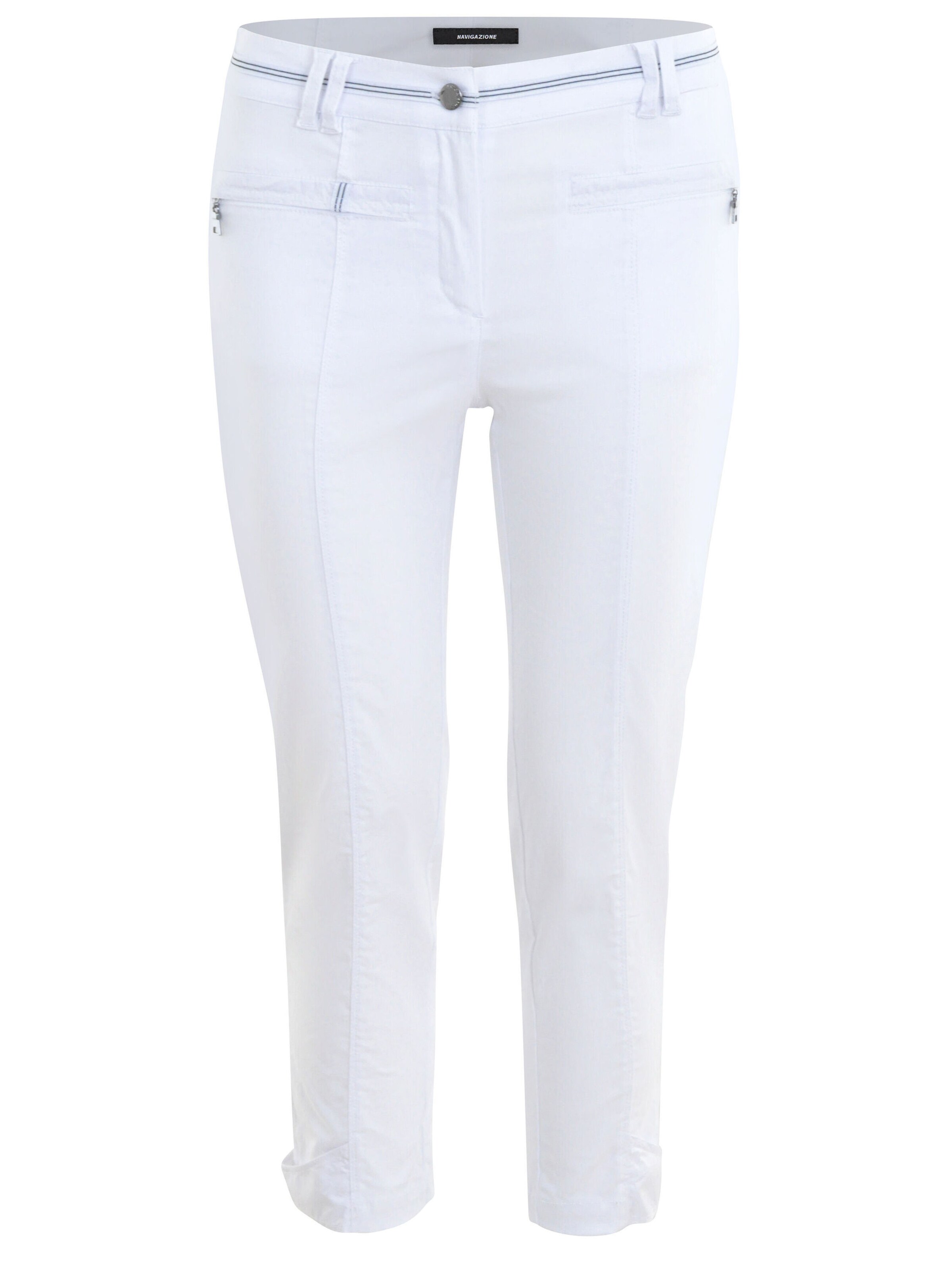 Navigazione Slimfit Broek in Wit: voorkant