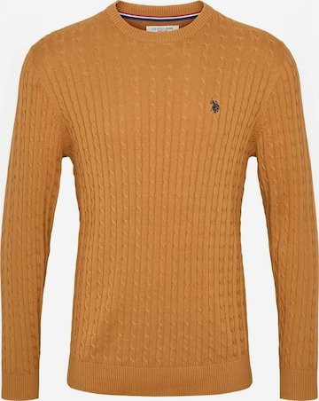 U.S. POLO ASSN. Sweter ' UMMads ' w kolorze brązowy: przód