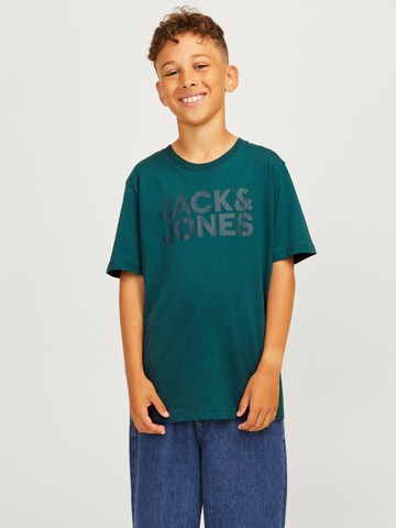 Jack & Jones Junior Μπλουζάκι 'Ecorp' σε πράσινο: μπροστά