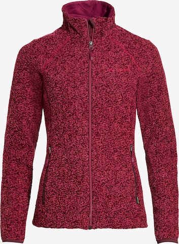VAUDE Athletic Fleece Jacket 'Rienza' in Red: front